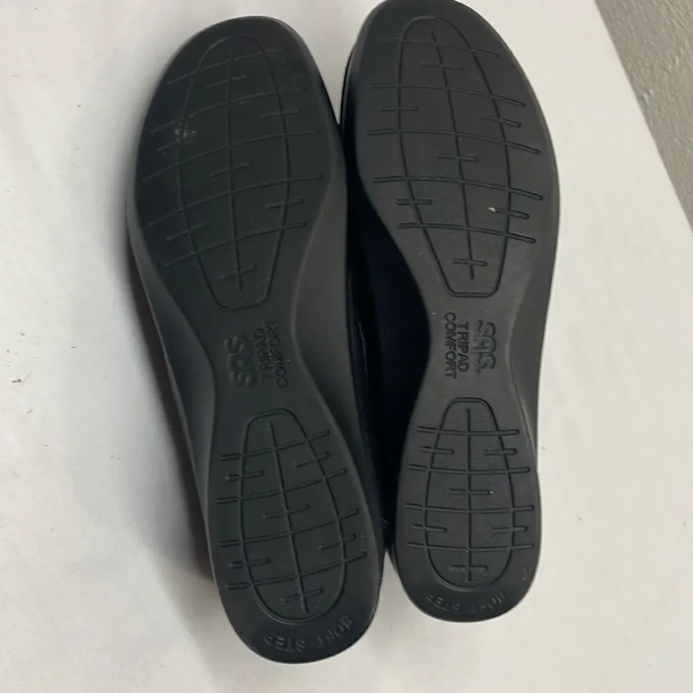 SAS Mary Janes EZ Strap Black Leather Walking Shoes